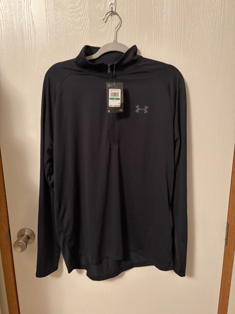 Under Armour Men’s Tech 2.0 Black 1/2-Zip Pullover SZ L NWT Golf